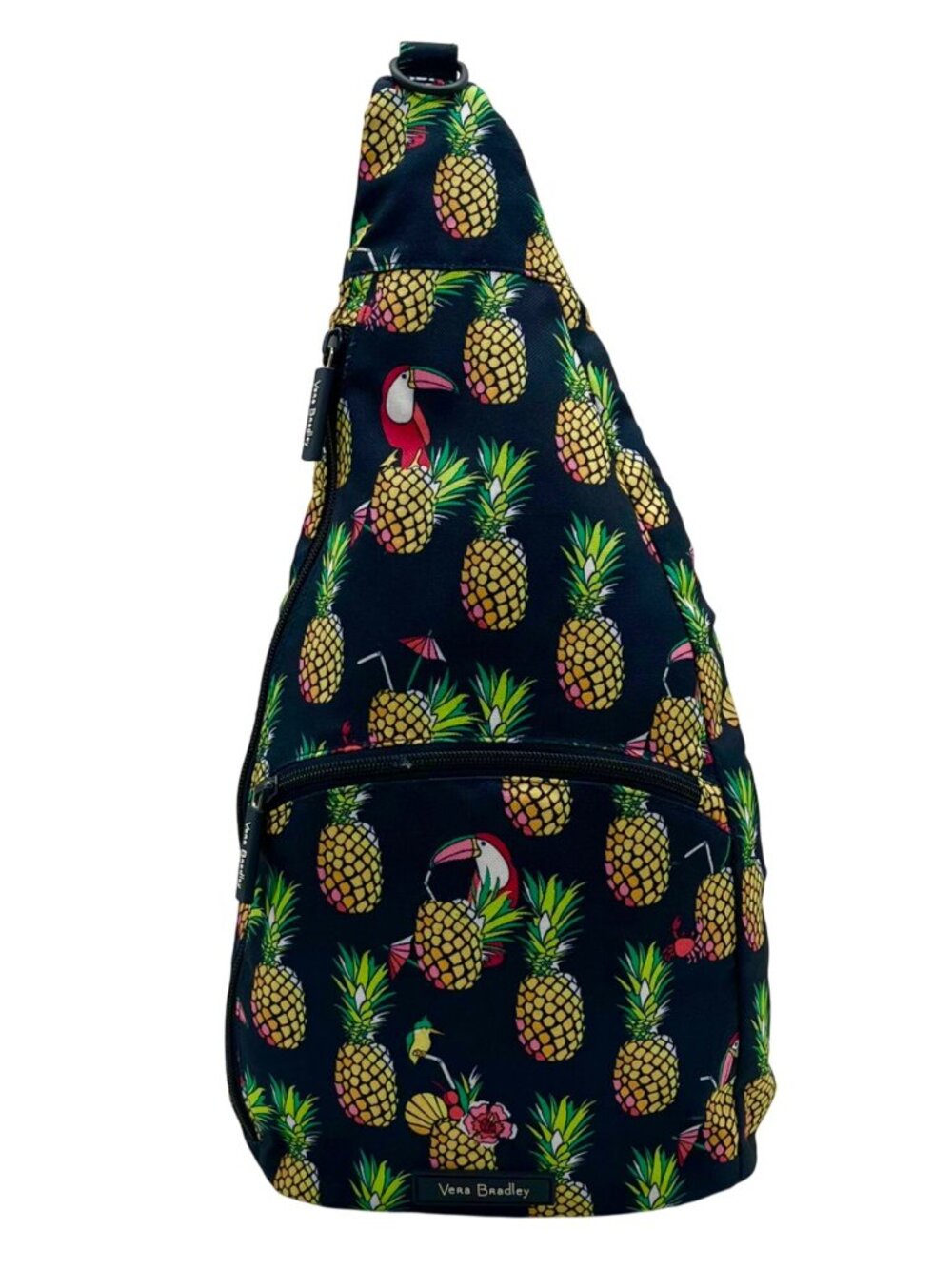 Vera Bradley Navy Toucan Pineapple Polyester Sling Backpack